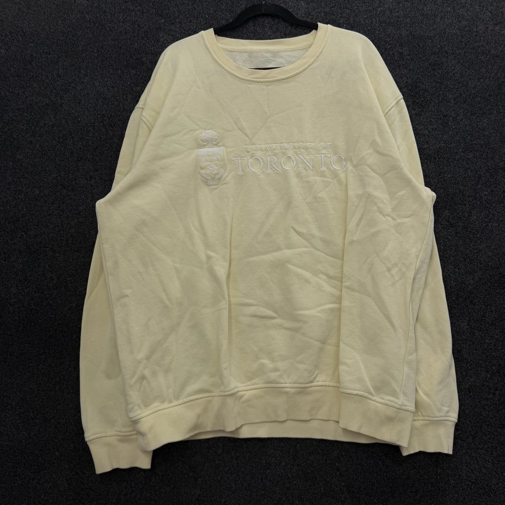 Layer University of Toronto Embroidered Sweatshirt XL Cream Yellow Collegiate